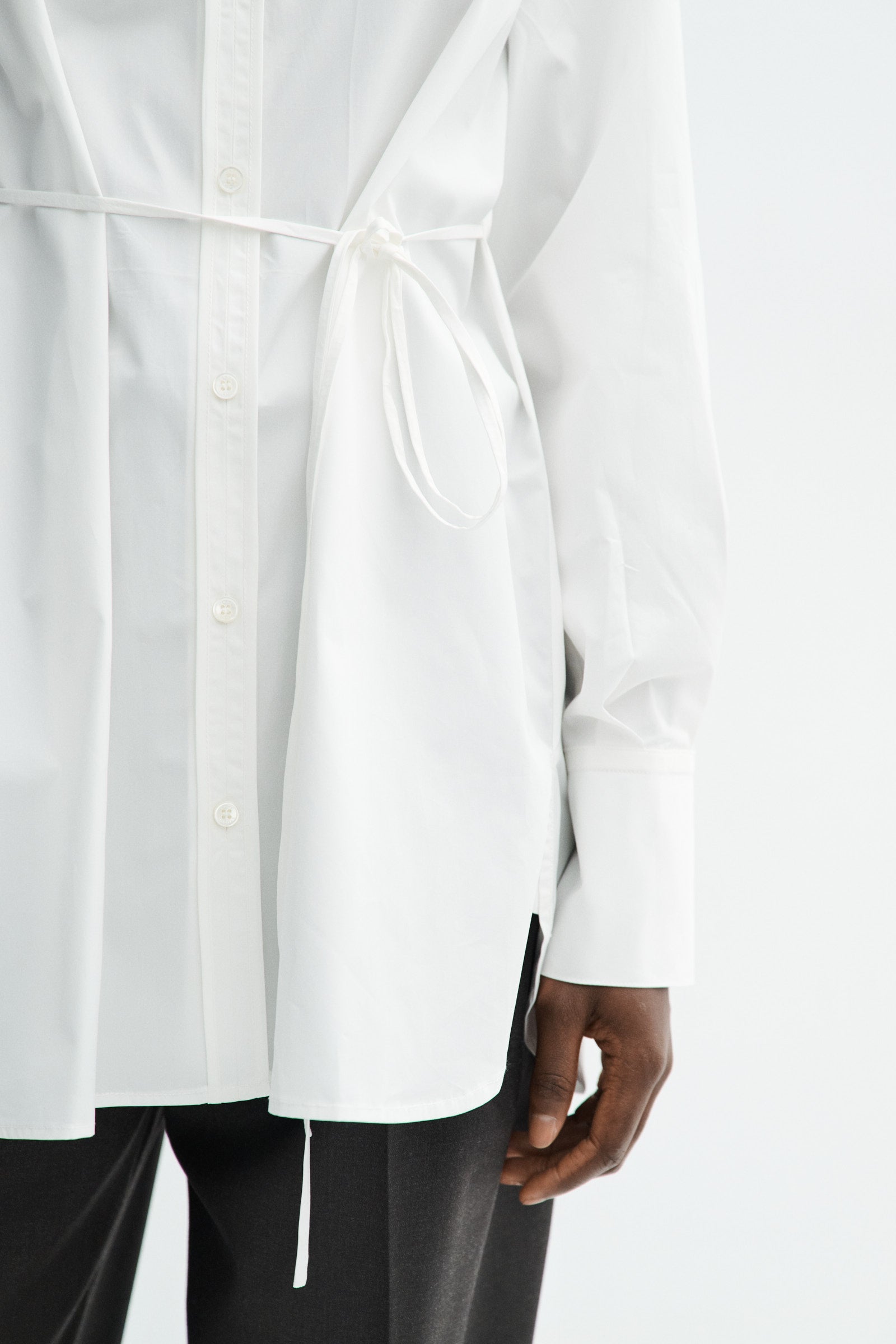 MKDT Studio SEBASTIANA COTTON POPLIN Shirts WHITE