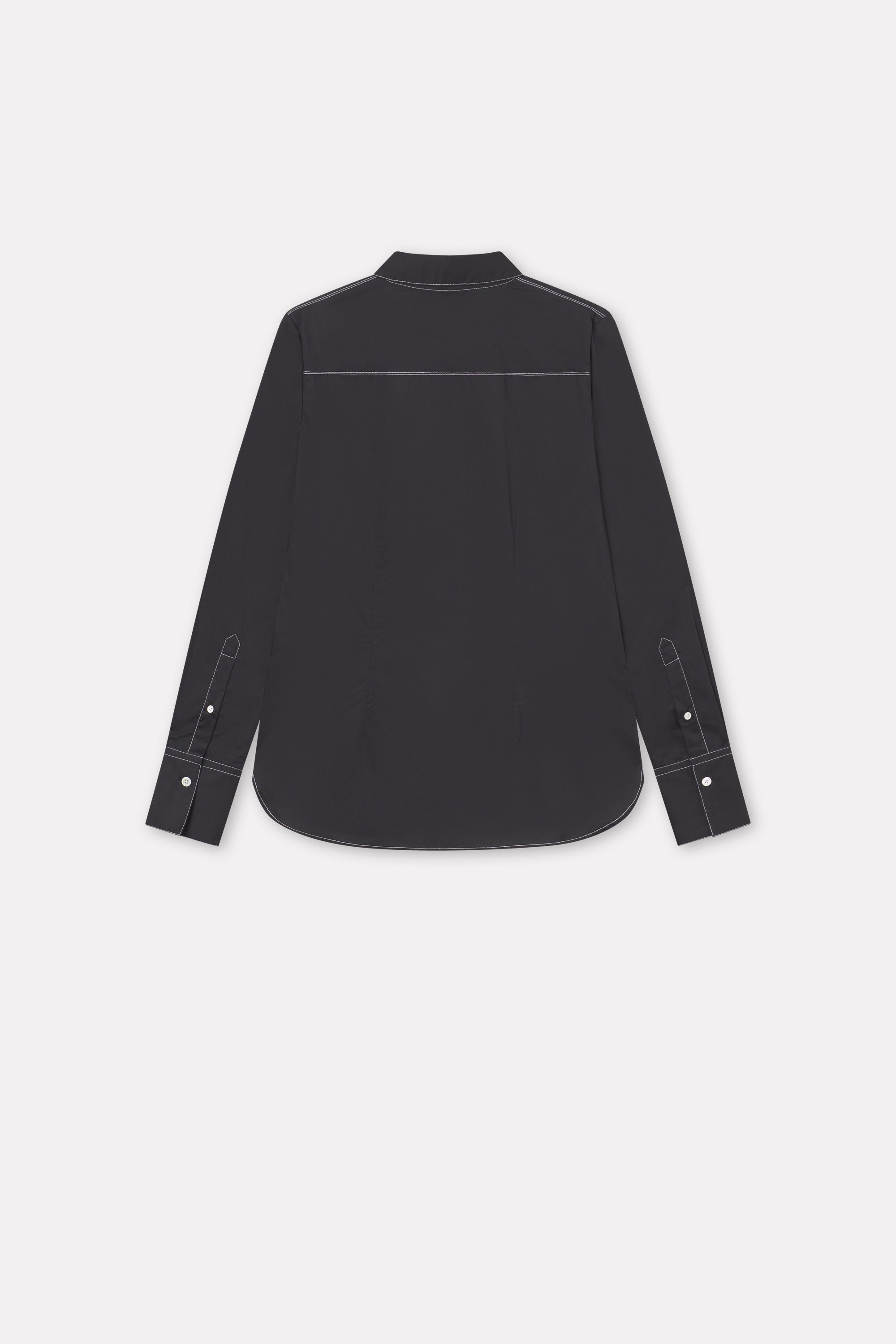Mark Kenly Domino Tan Sadja Sheer Cotton Shirts BLACK