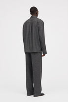MKDT Studio Stephan Wool Check Structure Shirts BLACK/GREY