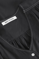 Mark Kenly Domino Tan Tahira Sheer Cotton Blouses BLACK
