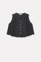 Mark Kenly Domino Tan Tahira Sheer Cotton Blouses BLACK