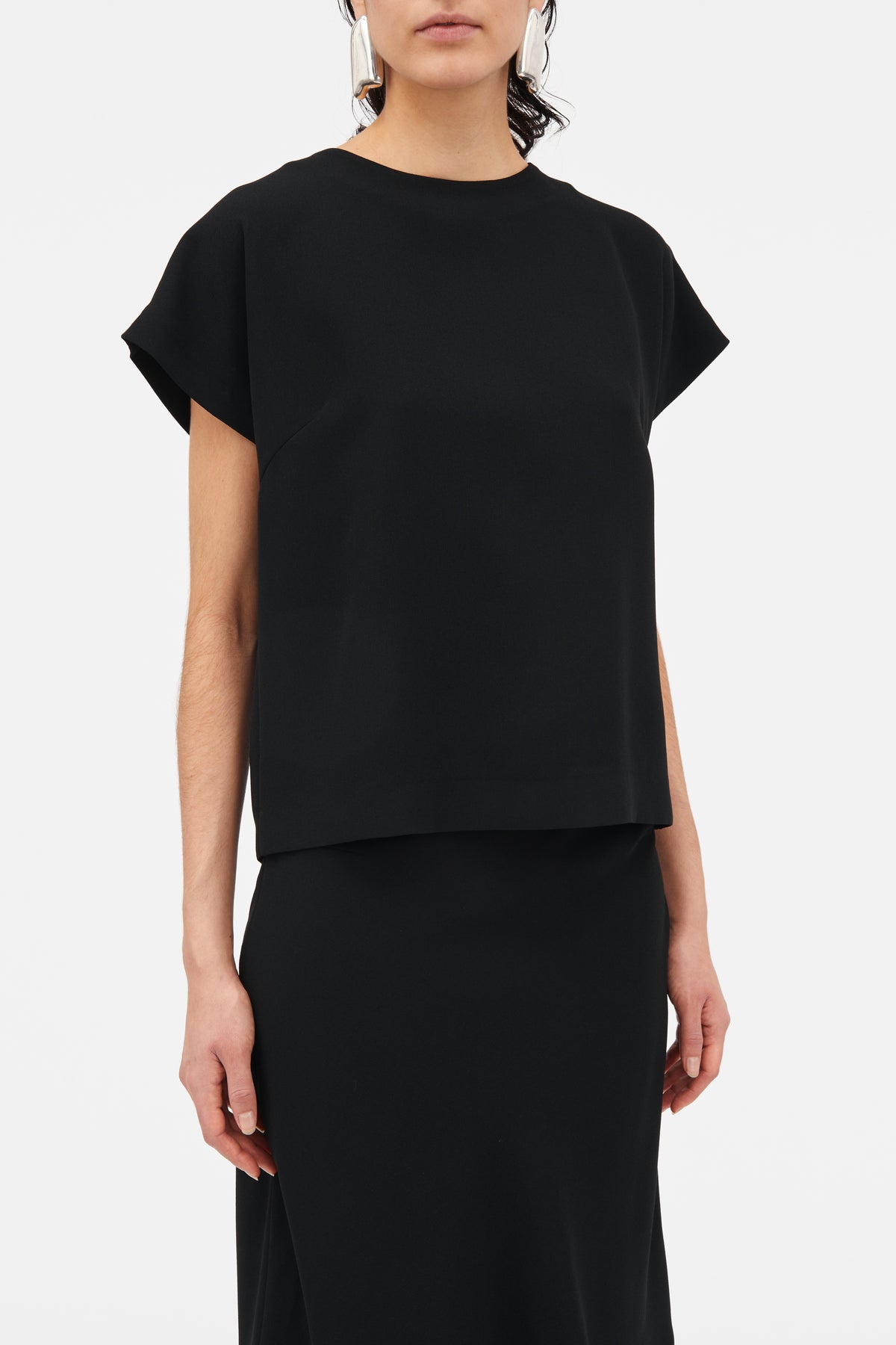 MKDT Studio Tine Crepe Georgette Blouses BLACK