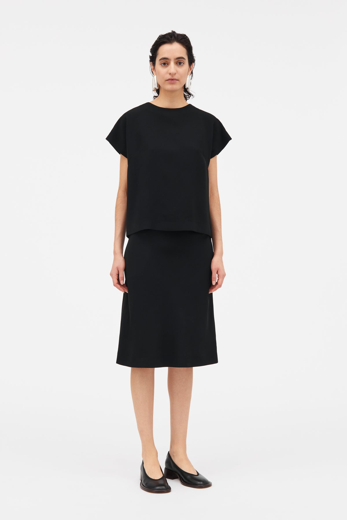 MKDT Studio Tine Crepe Georgette Blouses BLACK