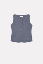 Mark Kenly Domino Tan Tura Soft Denim Vest NAVY