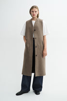 MKDT Studio VICTOIRE WOOL BLEND Vest TAUPE