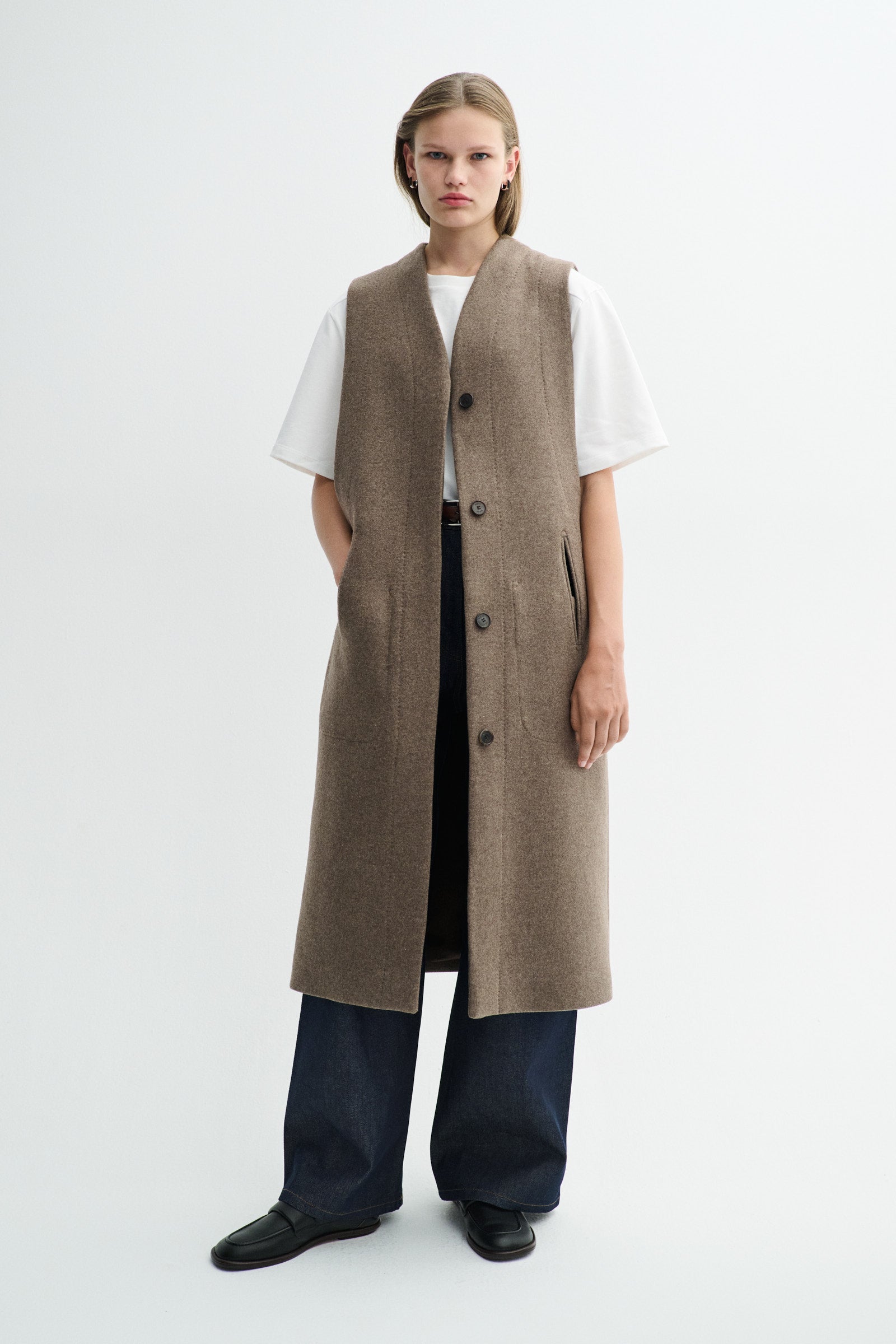 MKDT Studio VICTOIRE WOOL BLEND Vest TAUPE
