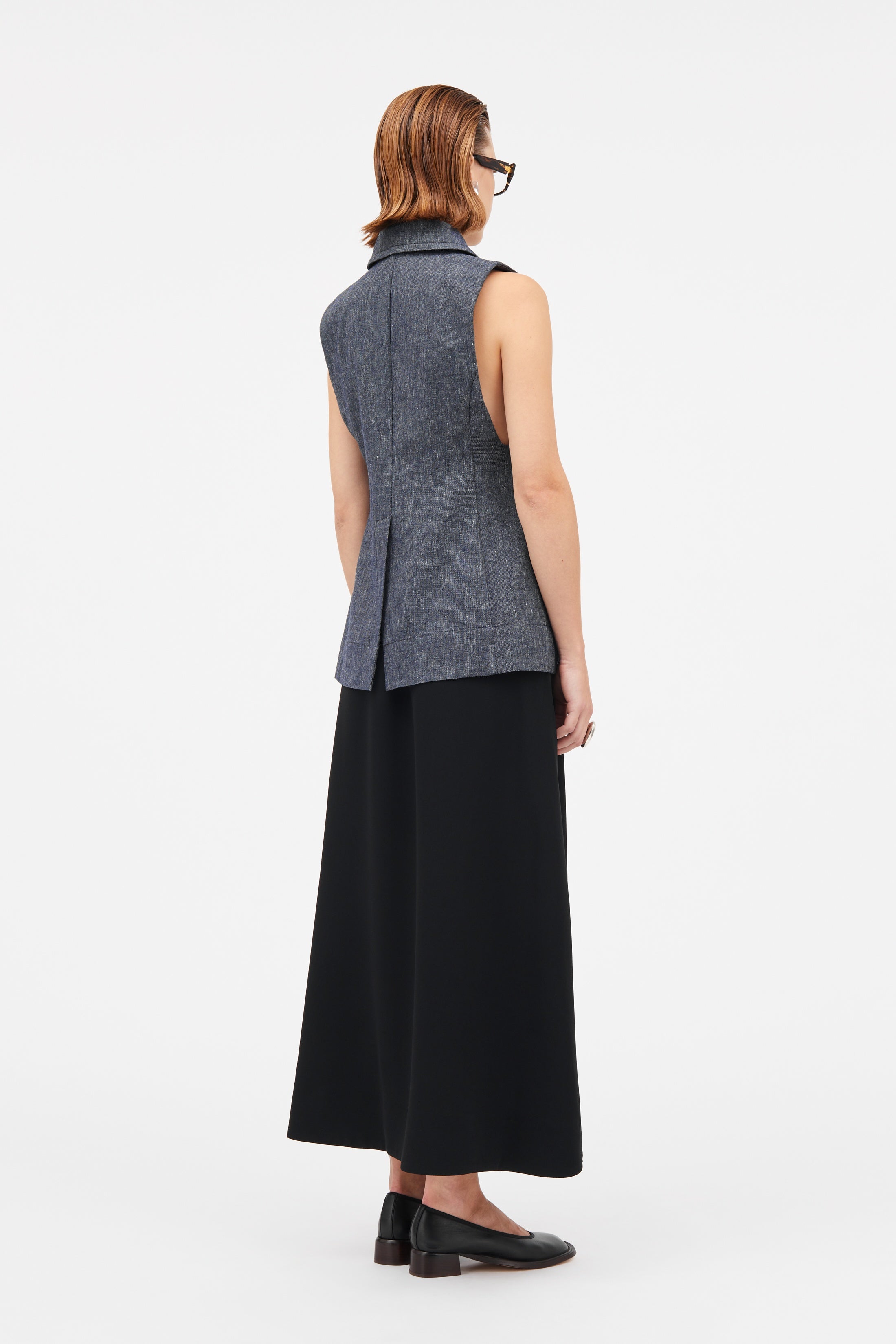 MKDT Studio Vika Soft Denim Vest NAVY
