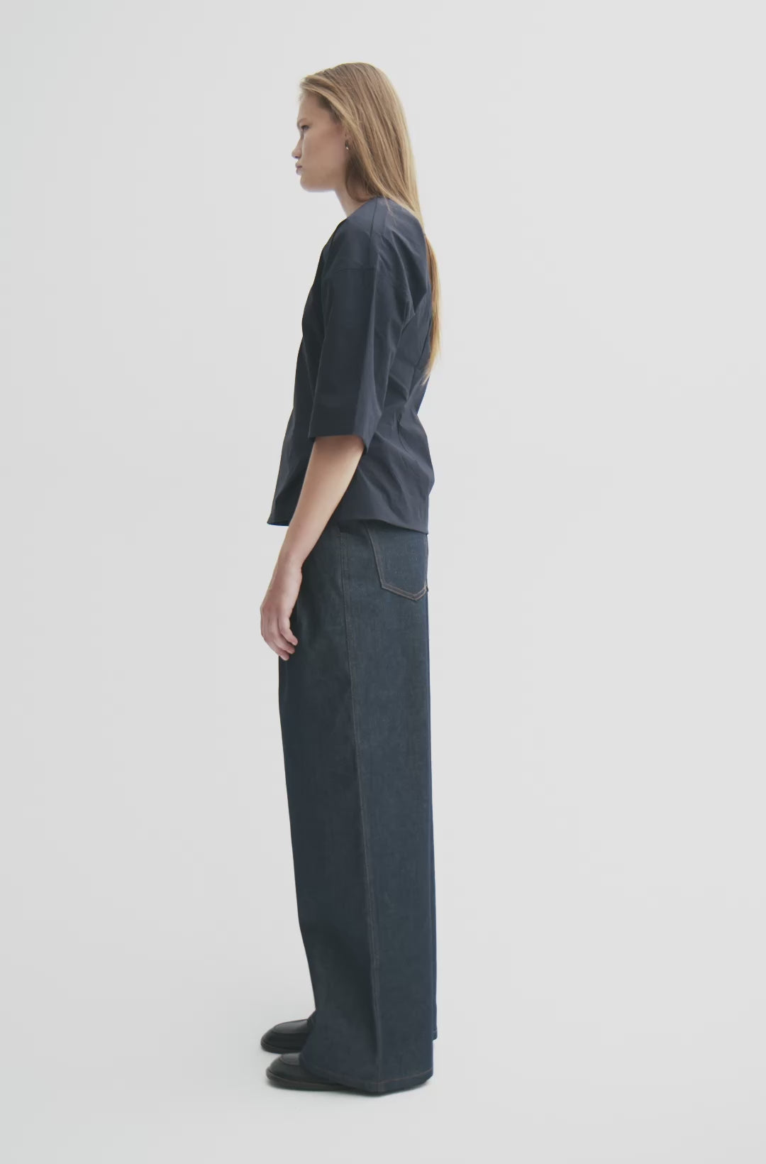 MKDT Studio TATE CRISP TECH Shirts DARK NAVY